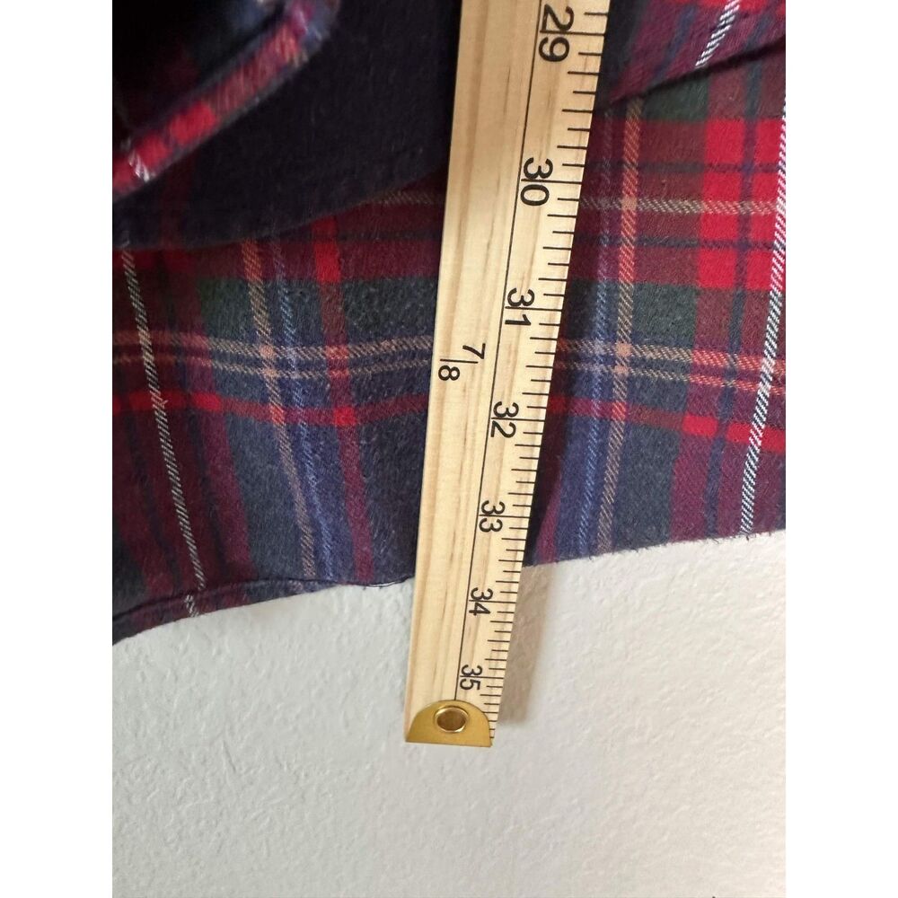 Pendleton Plaid Flannel Shirt Mens L Large Blue Red Cotton Button Down Vintage - Picture 6 of 6
